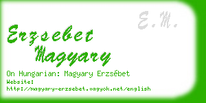 erzsebet magyary business card